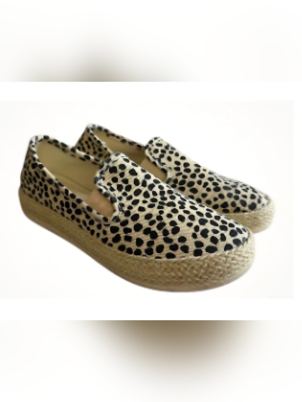 ESPRIT Nadine VEGAN Espadrille Slip-on Shoes, Cheetah Print, s. 8